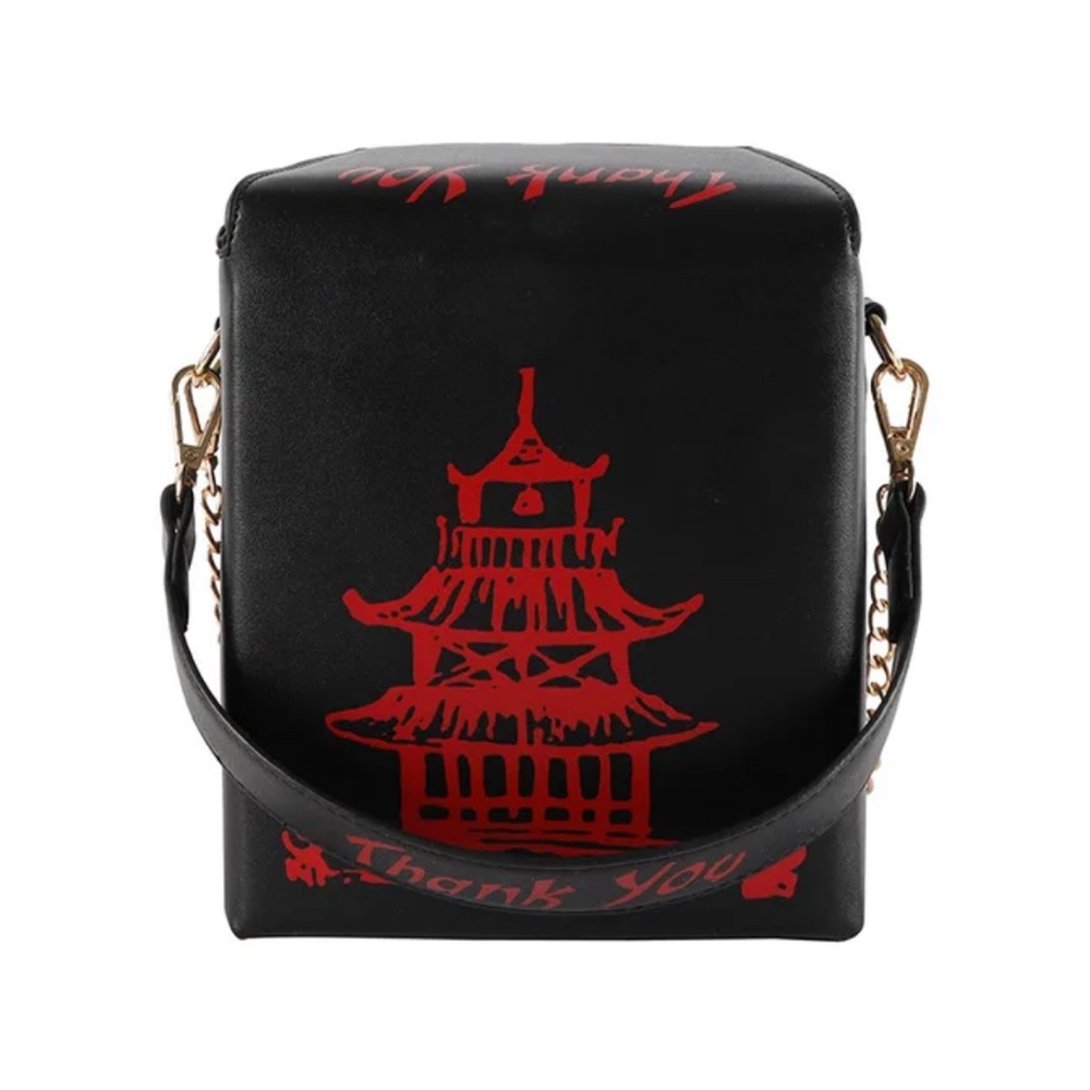 Chinese Pagoda Thank You Takeout Box Novelty Bag - Picture 7 of 8